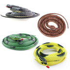 2 PCS Boa Constrictor Tricky Toy Mischief Scary Simulation Snake — Brown