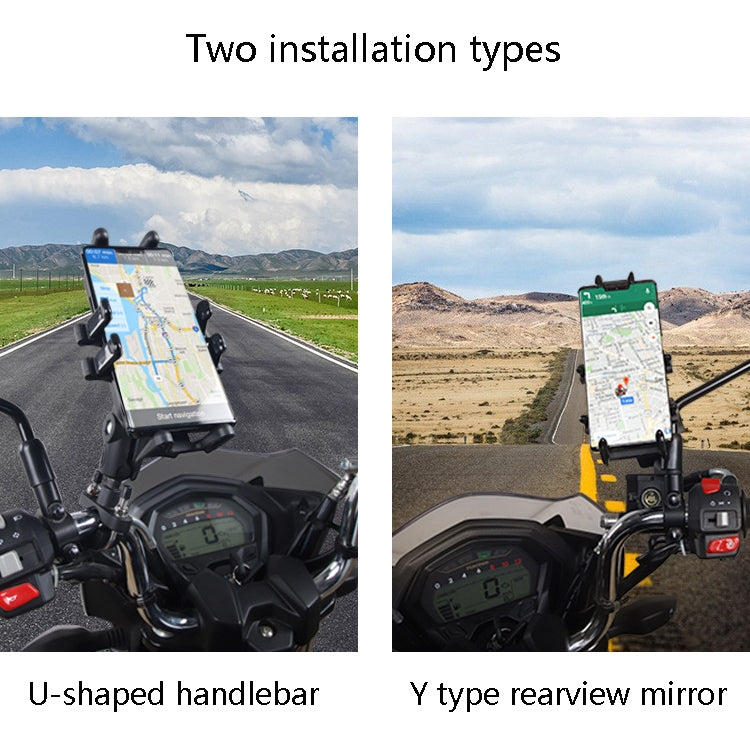 Motorcycle Multi-Function Mobile Phone Holder Adjustable Universal Locomotive Riding Anti-Shake Fixed Equipment
