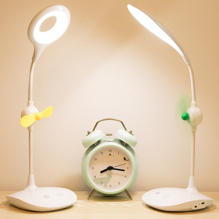WS-8010 LED Fan Desk Lamp Bedside Desk USB Folding Desk Lamp — Water Drop