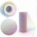 Glitter Rainbow Net Yarn Roll for Photo Background / Desktop Decoration / Skirt, Length: 9m, Width: 15cm
