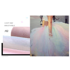 Glitter Rainbow Net Yarn Roll for Photo Background / Desktop Decoration / Skirt, Length: 9m, Width: 15cm