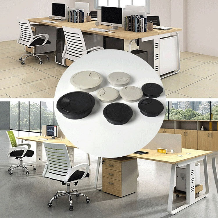 ABS Plastic Round Cable Box Computer Desk Cable Hole Cover, Specification: 80mm (White) — view 13