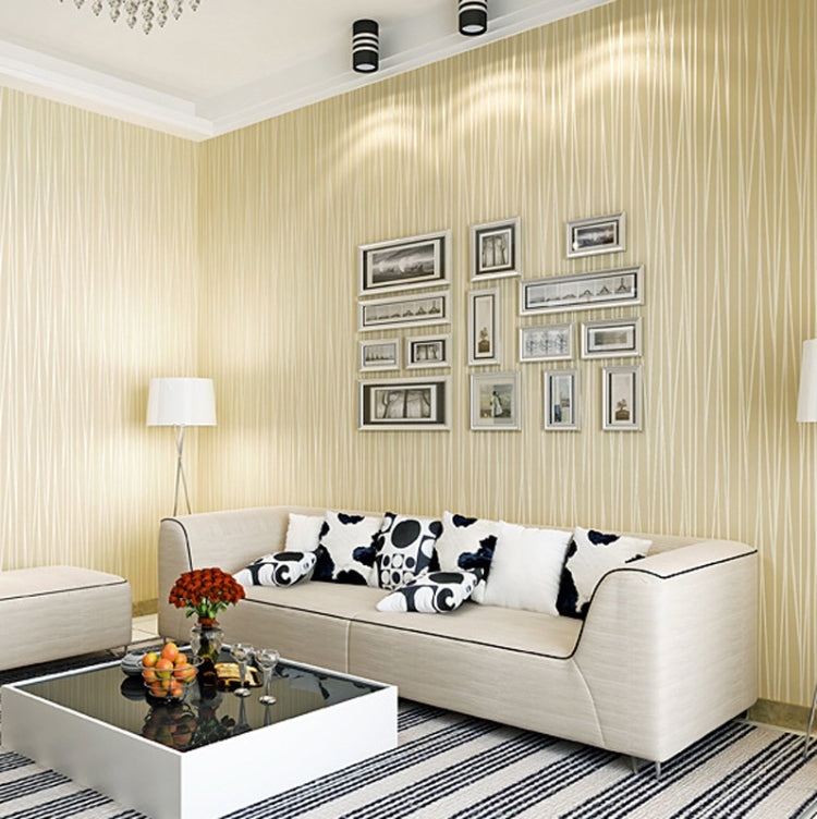 Modern Minimalist Bedroom Living Room Self-Adhesive Non-Woven Wallpaper Sticker — 7062  Cream Color