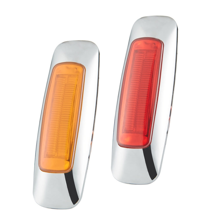 2 PCS 12/24V 2000-4000K 8 LEDs Explosion Lightning Plating Edge Light Side Tail Light