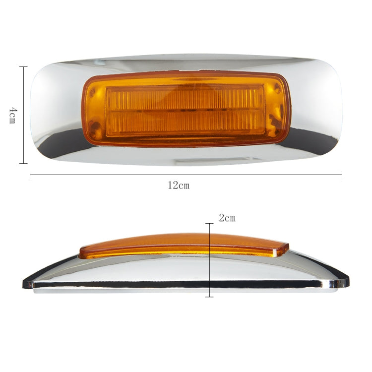 2 PCS 12/24V 2000-4000K 8 LEDs Explosion Lightning Plating Edge Light Side Tail Light