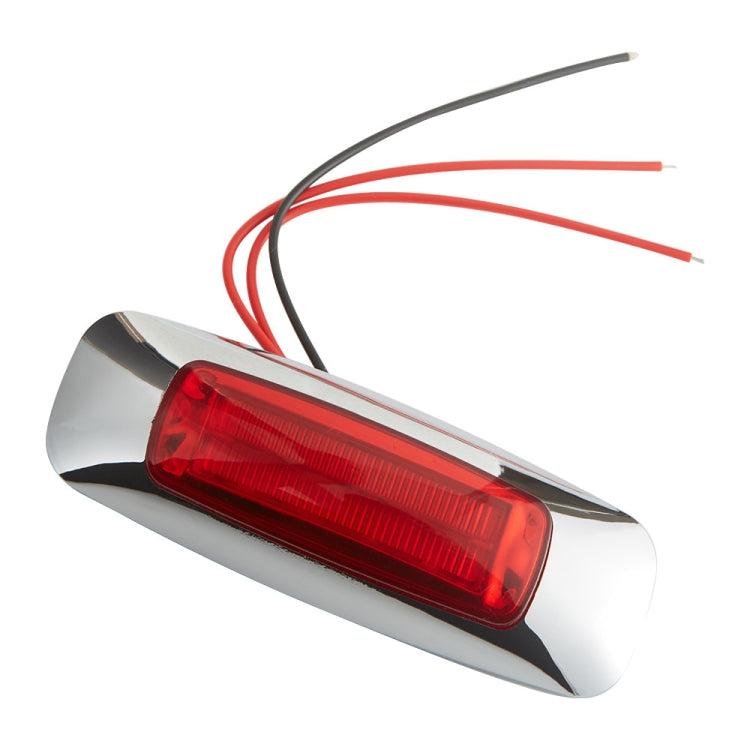 2 PCS 12/24V 2000-4000K 8 LEDs Explosion Lightning Plating Edge Light Side Tail Light