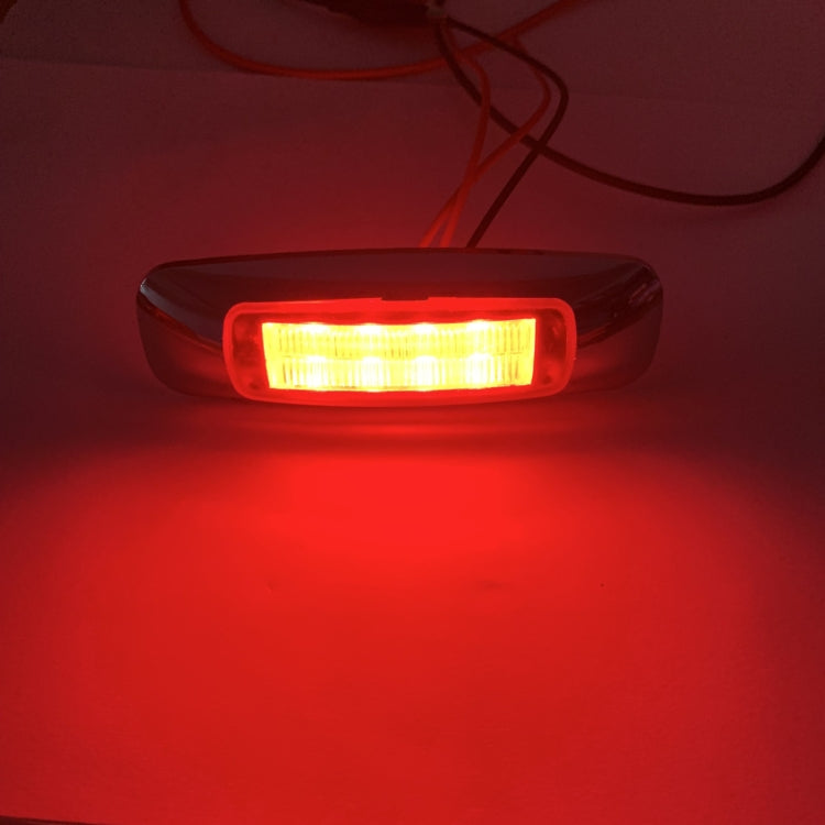 2 PCS 12/24V 2000-4000K 8 LEDs Explosion Lightning Plating Edge Light Side Tail Light