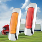 2 PCS 12/24V 2000-4000K 8 LEDs Explosion Lightning Plating Edge Light Side Tail Light