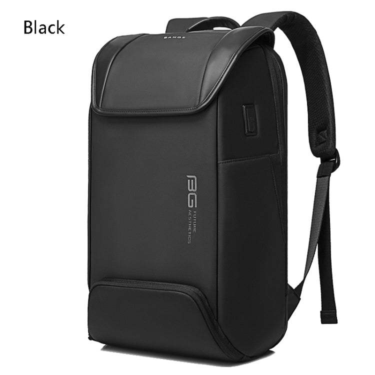 BANGE Men Anti-Theft Backpack Waterproof Large-Capacity Backpack Computer Bag — Black