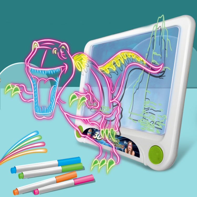 3D Fluorescent Drawing Board Magic Luminous Three-Dimensional Writing Board Graffiti Board Lighting Puzzle Children Drawing Board, Style: — view 12