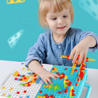 Children Screw-Tightening Electric Drill Toy Manual Assembly Toolbox, Style: — view 22