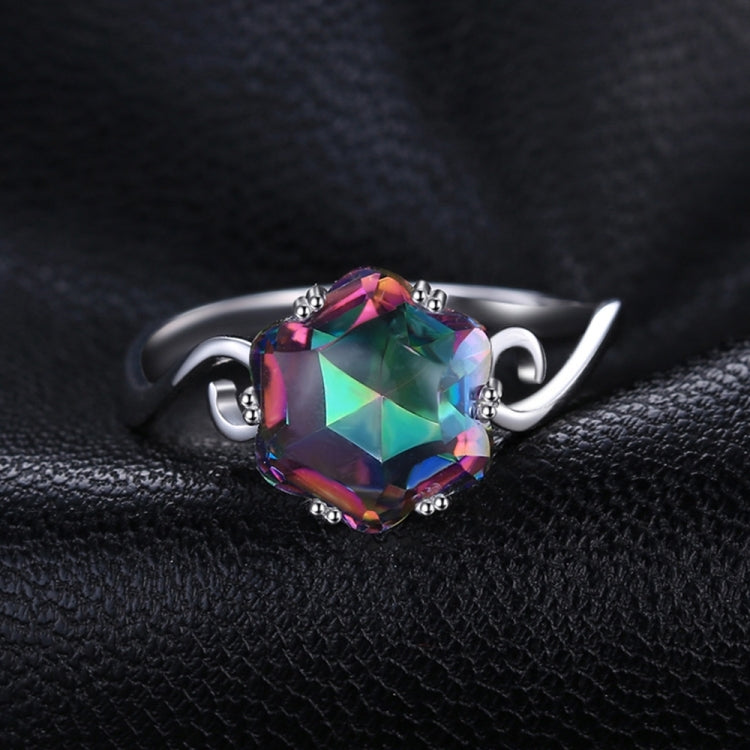 Seven Colored Gemstone Zircon Ring Solid 925 Sterling Silver Jewelry Ring — view 8
