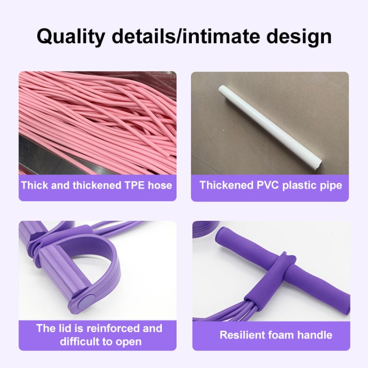 Multifunctional Four-Tube Pedal Puller Pedal Elastic Rope Sit-Ups Aid Abdomen Fitness Equipment