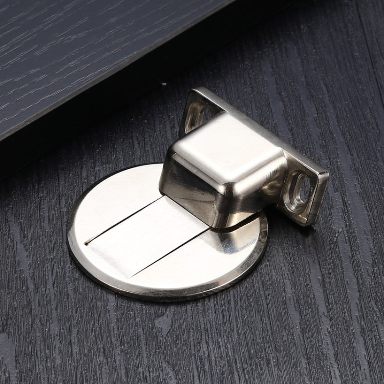 Zinc Alloy Non-Perforated Suction Silent Strong Magnetic Door Stopper — Brushed Steel
