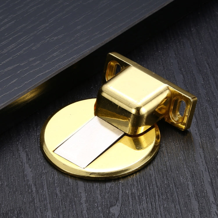 Zinc Alloy Non-Perforated Suction Silent Strong Magnetic Door Stopper — Bright Gold