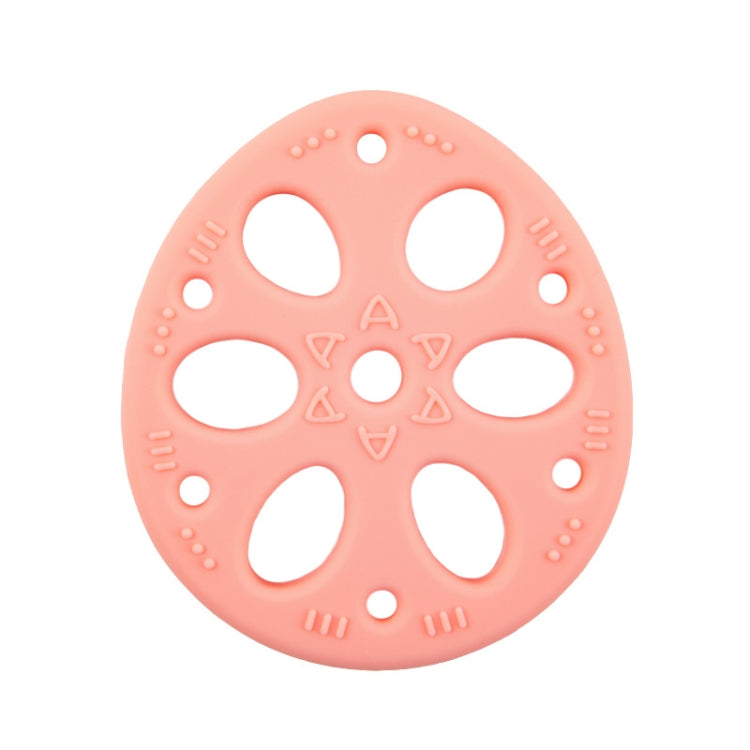 M010093 Silicone Lotus Root Tablets Baby Soothing Teether Children Molars Toys Maternal And Child Supplies, Colour: Beige With Lanyard