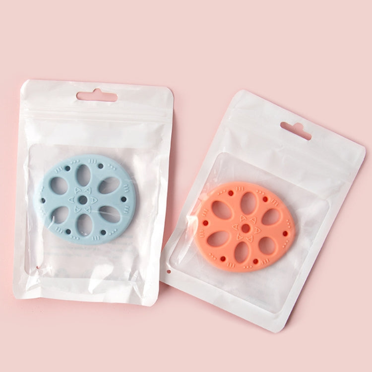 M010093 Silicone Lotus Root Tablets Baby Soothing Teether Children Molars Toys Maternal And Child Supplies, Colour: Beige With Lanyard