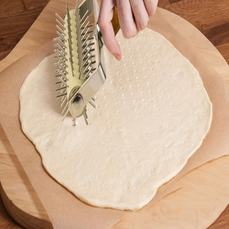 Stainless Steel Rolling Pin Pizza Puncher Snacks Baking Utensils