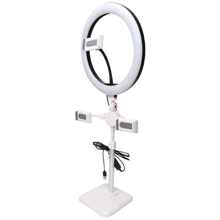 Telescopic Adjustment Live Frame Desktop Tablet Mobile Phone Bracket, Specification: — K05 Flat Plate  (White Green)