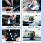F409 Car Fan General Car Shaking Head Fan