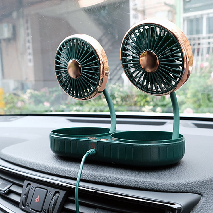 F303 Car USB Fan 12/24V Car Shake Head Fan