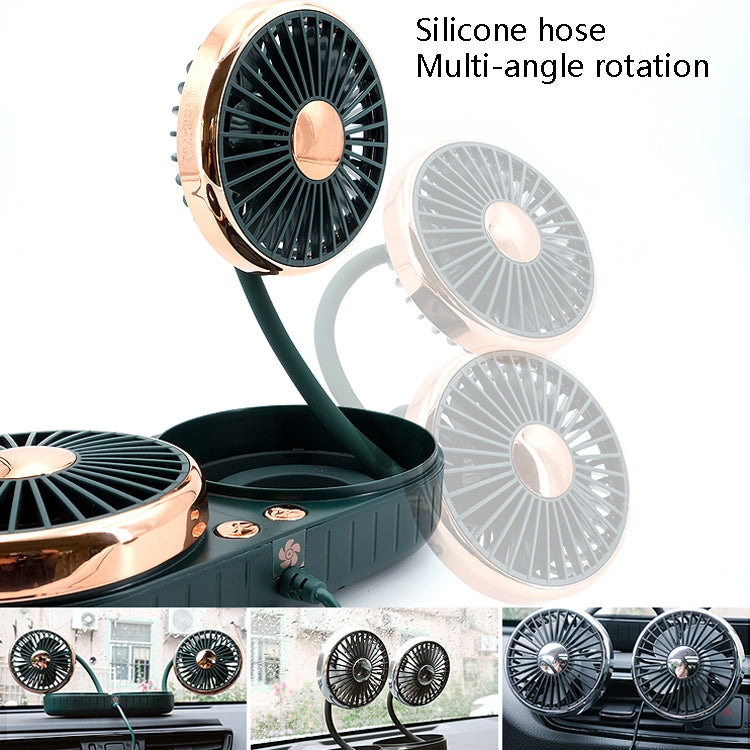 F303 Car USB Fan 12/24V Car Shake Head Fan