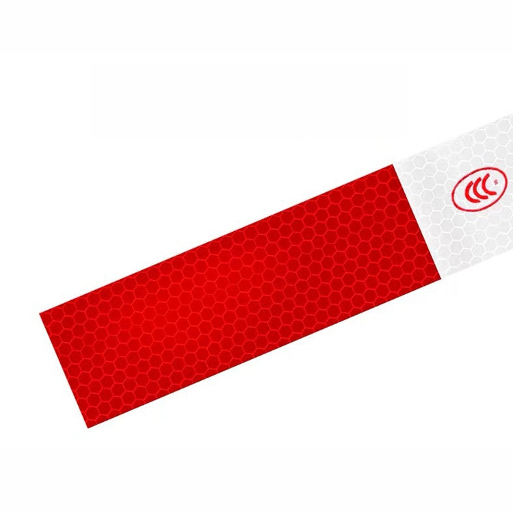 Red And White Car Reflective Film Annual Inspection Of The Car Body Stickers Reflective Barlights — view 4