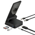 USB-C / Type-C To 2 USB 2.0 + USB 3.0 + 4K HDMI + SD / TF Card Slot + PD USB-C / Type-C Charging Ports Multifunctional HUB Docking Station With Holder, 7 In 1
