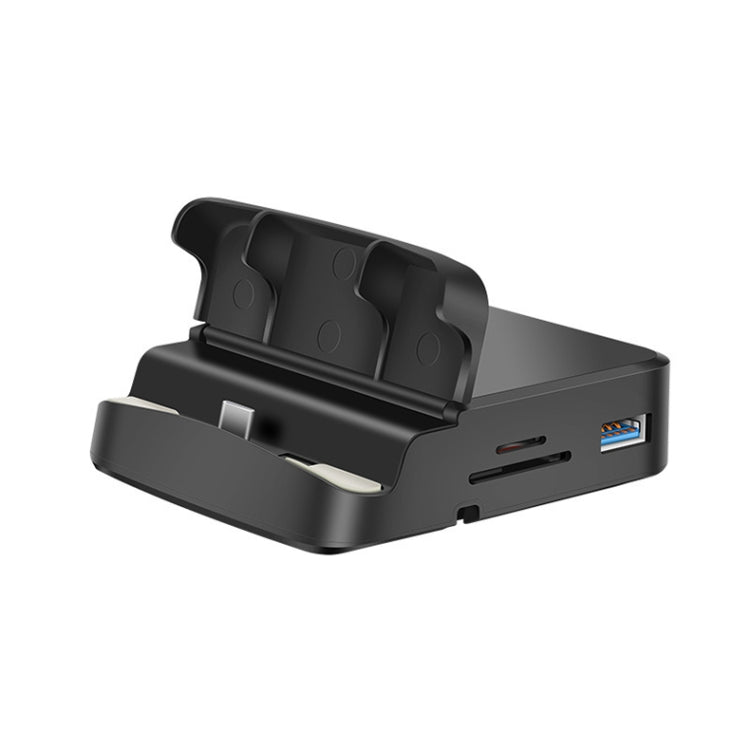 USB-C / Type-C To 2 USB 2.0 + USB 3.0 + 4K HDMI + SD / TF Card Slot + PD USB-C / Type-C Charging Ports Multifunctional HUB Docking Station With Holder, 7 In 1