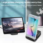 USB-C / Type-C To 2 USB 2.0 + USB 3.0 + 4K HDMI + SD / TF Card Slot + PD USB-C / Type-C Charging Ports Multifunctional HUB Docking Station With Holder, 7 In 1
