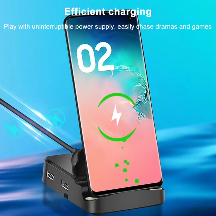 USB-C / Type-C To 2 USB 2.0 + USB 3.0 + 4K HDMI + SD / TF Card Slot + PD USB-C / Type-C Charging Ports Multifunctional HUB Docking Station With Holder, 7 In 1