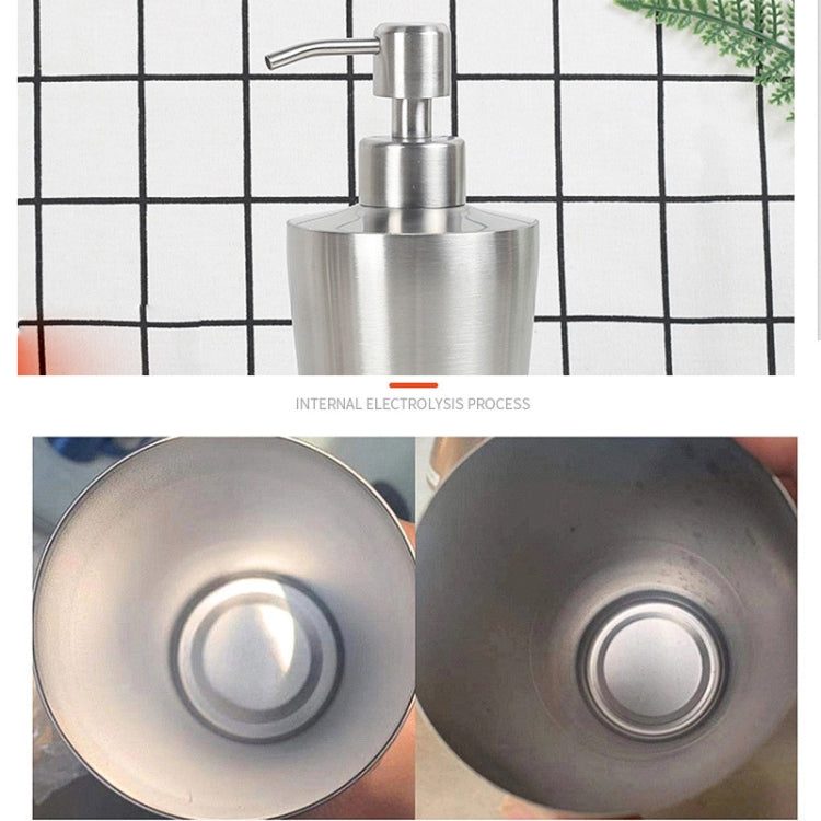 304 Stainless Steel Dish Washing Liquid Bottle Hand Sanitizer Bottle Manual Soap Dispenser — view 5