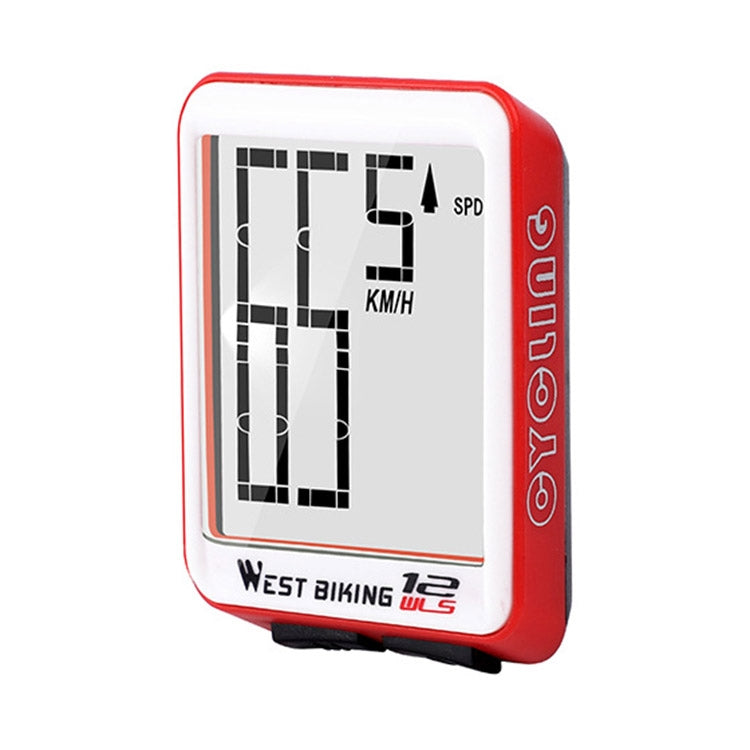 WEST BIKING Mountain Road Bike Wireless Big Character Table Big Screen Waterproof Night Light Speed Speedometer — Night Light Speed Speedometer(Black)
