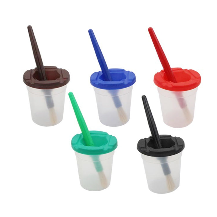Children Plastic Pen Cup Bristles Graffiti Painting Brush Set