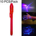 10 PCS Creative Magic UV Light Invisible Ink Pen Marker Pen