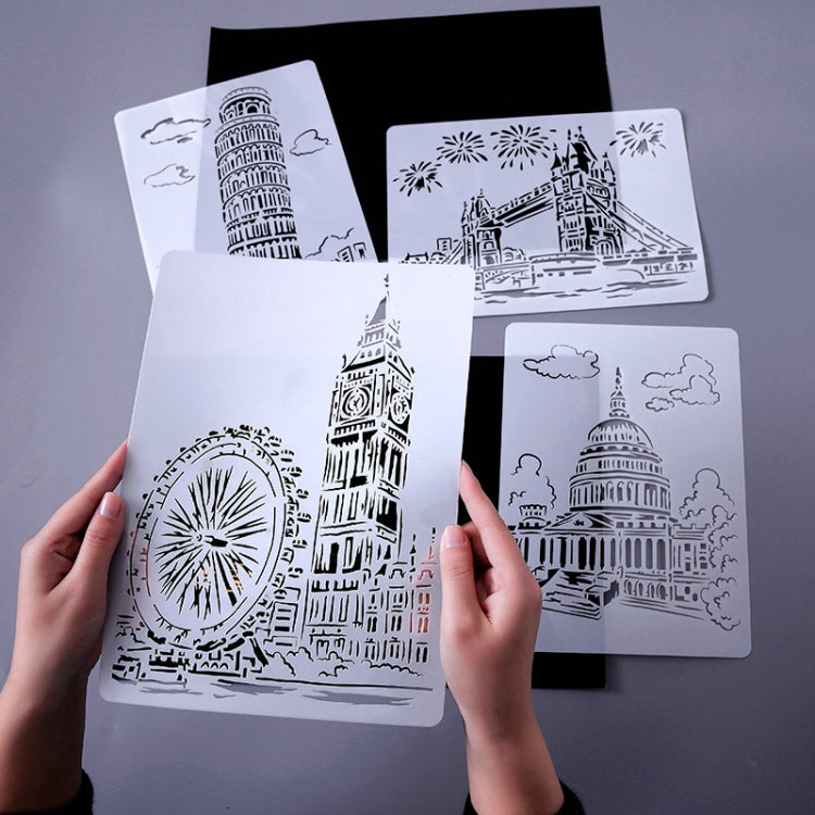 Painting Template Theme City A4 Label Template — view 16