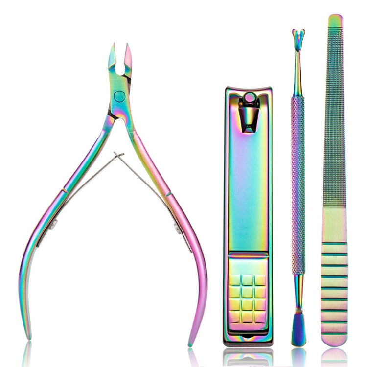 FABIYAN Color Titanium Nail Art Tool Set Dead Skin Shears Steel Push Nail File Pliers, 2 In 1 — view 9