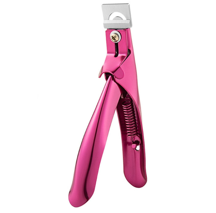 Nail Word Cut French U-Shaped Cut Fake Nail Cut Stainless Steel Nail Knife, Color Classification: Silver — Electrophoretic Black