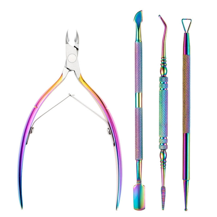 FABIYAN Stainless Steel Dead Skin Shear Steel Push Nail Art Tool Set, Specification: Set 3 — Set 12