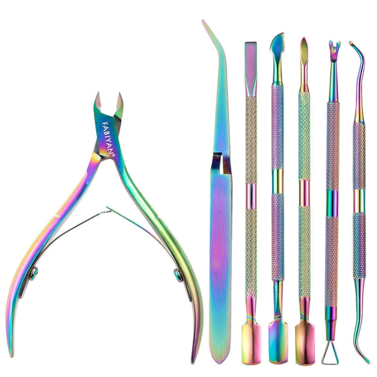 FABIYAN Stainless Steel Dead Skin Shear Steel Push Nail Art Tool Set, Specification: Set 3 — Set 16