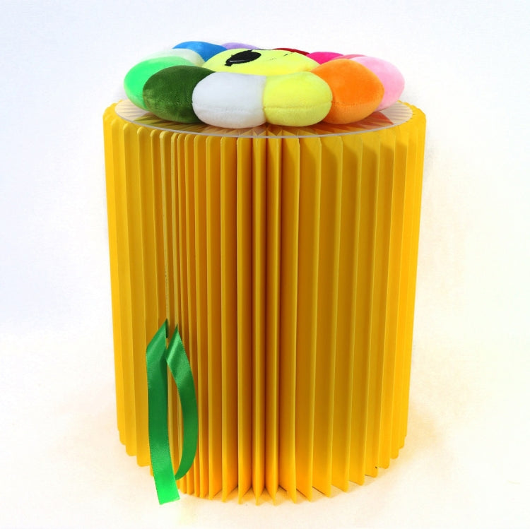 SH-236 Short Folding Paper Stool Household Multifunctional Convenient Stool — Yellow