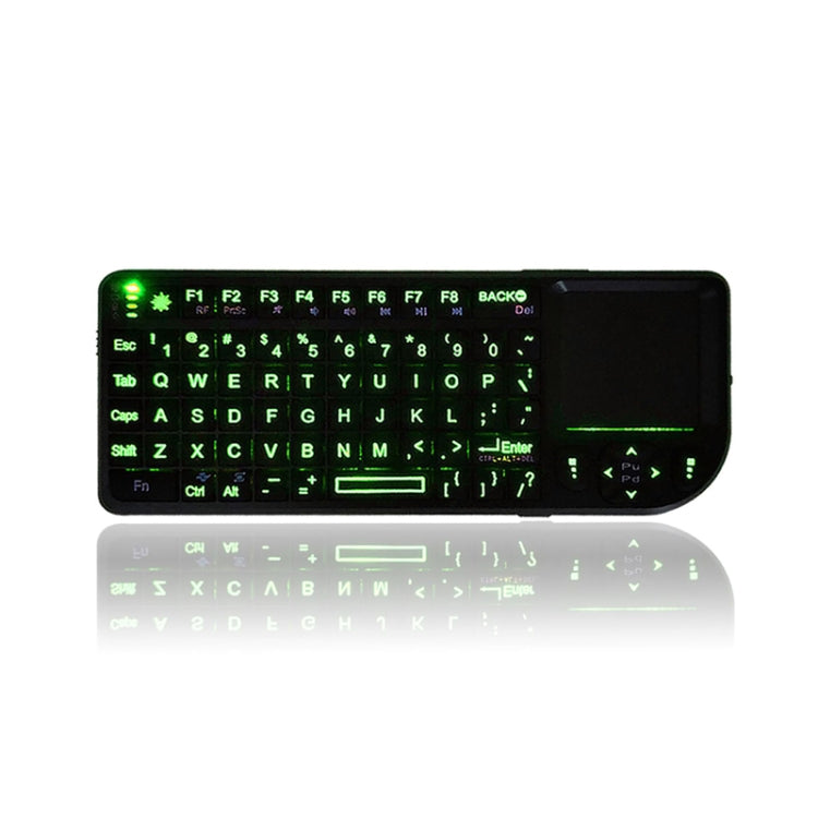 A8 Mini Wireless Mouse And Keyboard With Laser Touchpad Keyboard — English Colorful Backlight