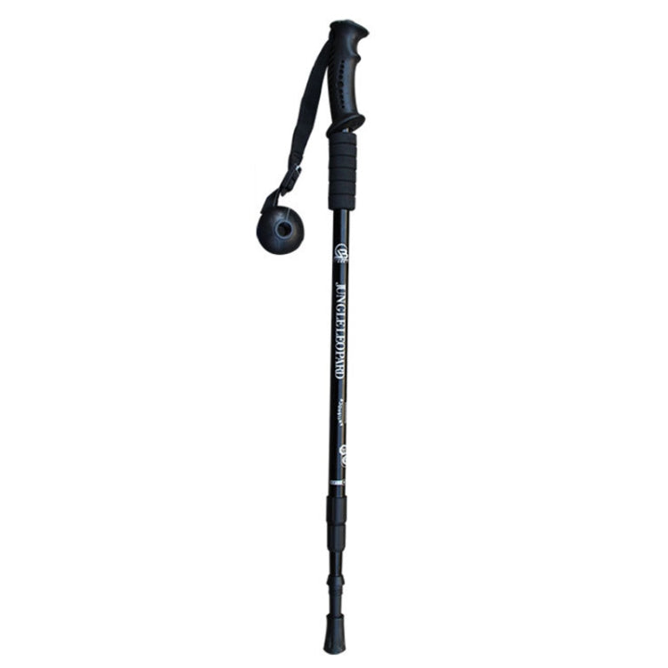 JUNGLELEOPARD 3-Section Straight Handle Aluminum Trekking Pole Multifunctional Walking Hand Crutches, Blue#66-135cm, Black#66-135cm, Silver White#66-135cm — Blue#66-135cm