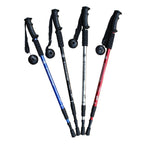 JUNGLELEOPARD 3-Section Straight Handle Aluminum Trekking Pole Multifunctional Walking Hand Crutches, Blue#66-135cm, Black#66-135cm, Silver White#66-135cm