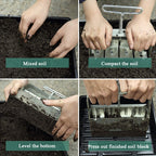 Manual Four Earth Block Makers Soil Blocker Garden Tool Seeding Tool — view 6