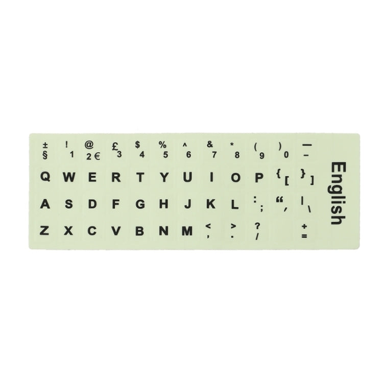 3 PCS Luminous Keyboard Stickers Notebook Desktop Computer Keyboard Stickers — Russian Black Word