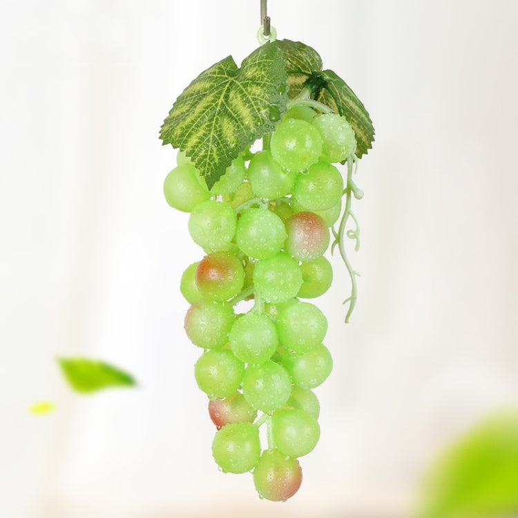 Simulation Fruit Simulation Grapes PVC with Cream Grape Shoot Props — 4 Bunches 36 Green Grapes
