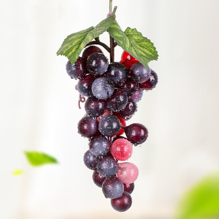 Simulation Fruit Simulation Grapes PVC with Cream Grape Shoot Props — 4 Bunches 36 Grain Agate Grapes