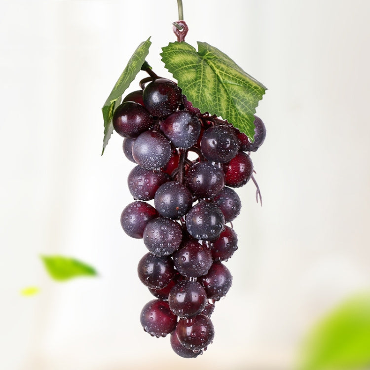 Simulation Fruit Simulation Grapes PVC with Cream Grape Shoot Props — 4 Bunches 36 Purple Grapes