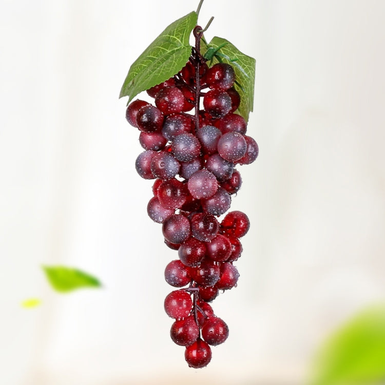 Simulation Fruit Simulation Grapes PVC with Cream Grape Shoot Props — 4 Bunches 60 Red Grapes